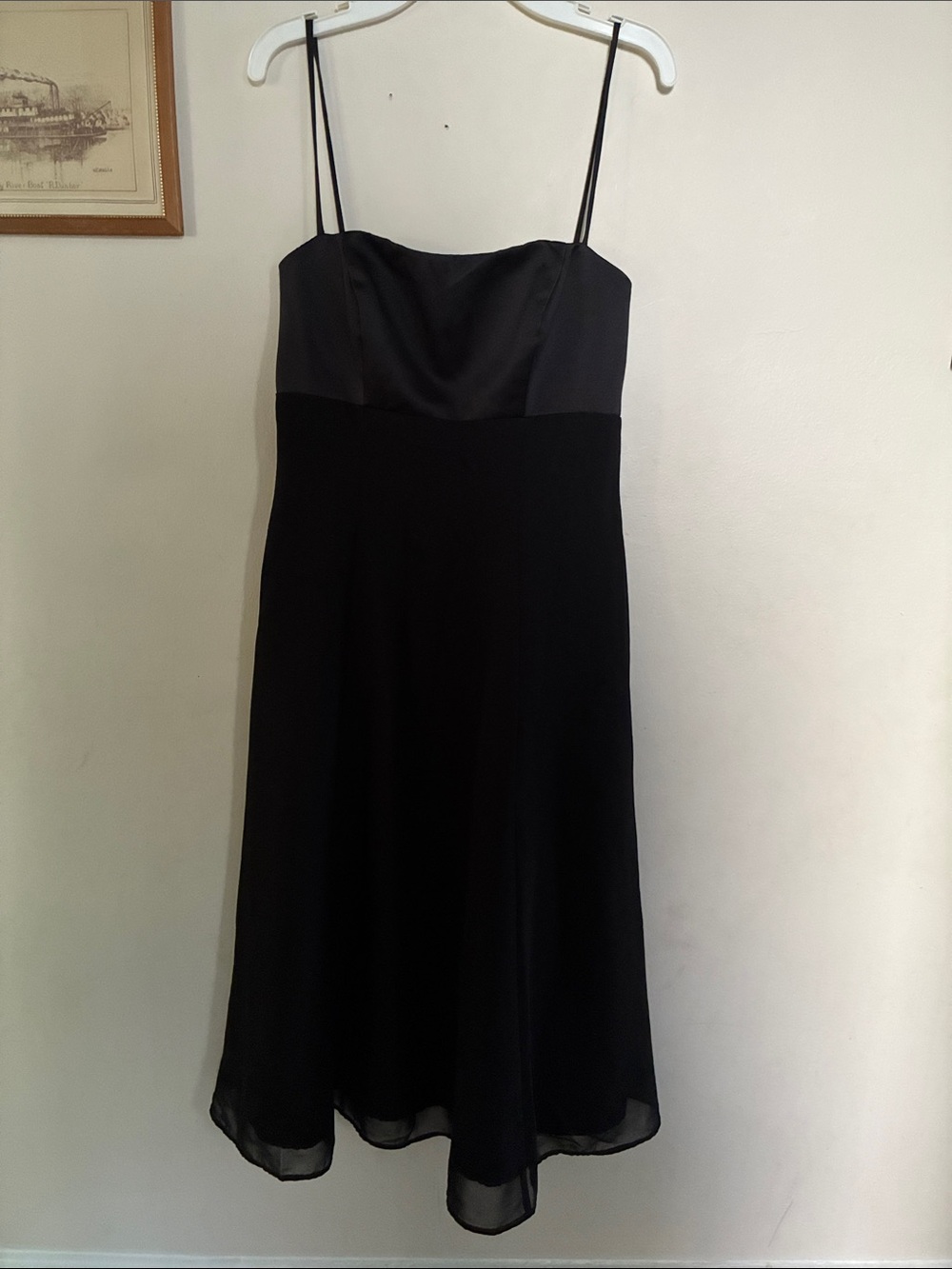 Alfred Angelo Black Spaghetti Strap Dress